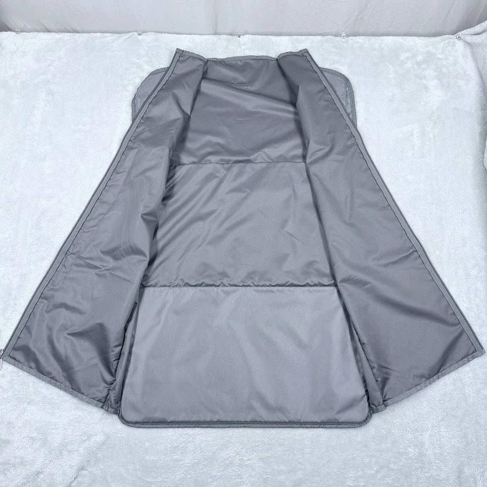 Tumi Garment Bag Set 2 Gray Nylon Suit Covers Travel Hanging Tri-Fold Zip 35x21
